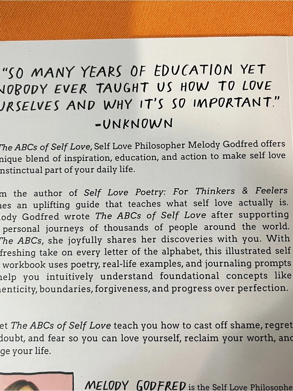 ABCs of Self Love Journal - Melody Godfred NWT